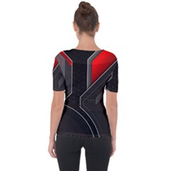 Shoulder Cut Out Short Sleeve Top 
