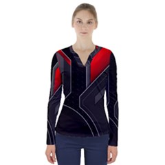 V-Neck Long Sleeve Top 