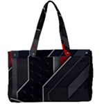 Gamer Tech Black Mesh Red Modern Shape Texture Geometric Pattern Canvas Work Bag