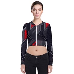 Long Sleeve Zip Up Bomber Jacket 