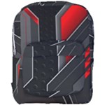 Gamer Tech Black Mesh Red Modern Shape Texture Geometric Pattern Full Print Backpack