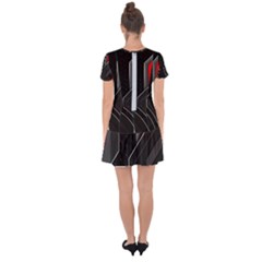 Drop Hem Mini Chiffon Dress 