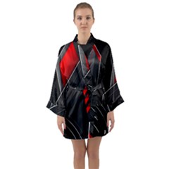 Long Sleeve Satin Kimono 