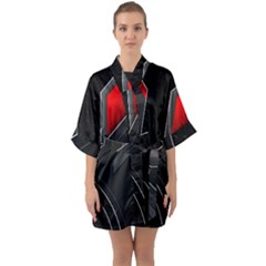 Half Sleeve Satin Kimono  