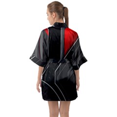 Half Sleeve Satin Kimono  