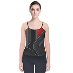 Velvet Spaghetti Strap Top 