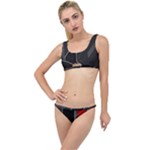 Gamer Tech Black Mesh Red Modern Shape Texture Geometric Pattern The Little Details Bikini Set