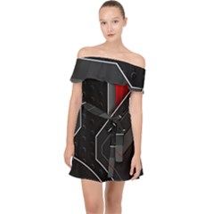 Off Shoulder Chiffon Dress 