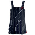 Gamer Tech Black Mesh Red Modern Shape Texture Geometric Pattern Kids  Layered Skirt Swimsuit