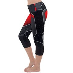 Lightweight Velour Capri Yoga Leggings 