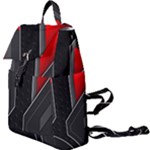 Gamer Tech Black Mesh Red Modern Shape Texture Geometric Pattern Buckle Everyday Backpack