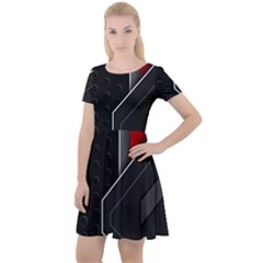 Cap Sleeve Velour Dress  