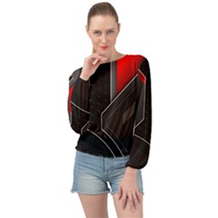 Banded Bottom Chiffon Top 