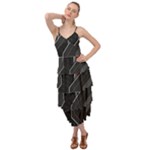 Gamer Tech Black Mesh Red Modern Shape Texture Geometric Pattern Layered Bottom Dress