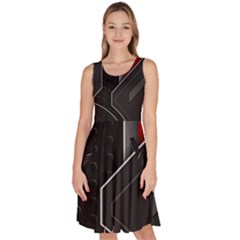 Knee Length Skater Dress With Pockets 