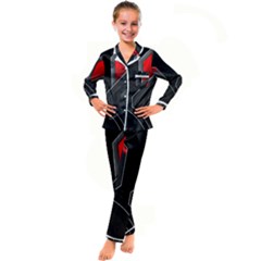 Kids  Satin Long Sleeve Pajamas Set 