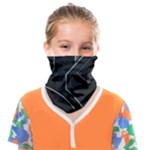 Gamer Tech Black Mesh Red Modern Shape Texture Geometric Pattern Face Covering Bandana (Kids)