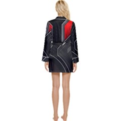 Long Sleeve Satin Robe 