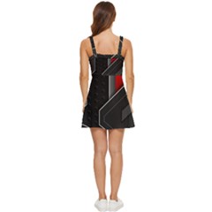 Ruffle Edge Bra Cup Chiffon Mini Dress 