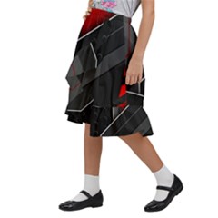 Kids  Ruffle Flared Wrap Midi Skirt 