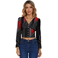 Long Sleeve V-Neck Top 