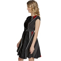 Cap Sleeve High Waist Dress 