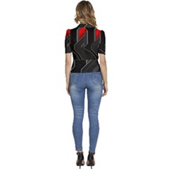 Puffed Short Sleeve Button Up Jacket 