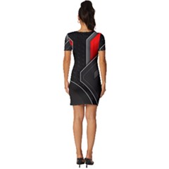 Fitted Knot Split End Bodycon Dress 
