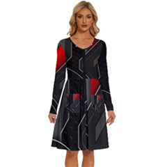 Long Sleeve Dress With Pocket 