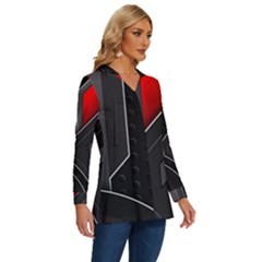 Long Sleeve Drawstring Hooded Top 