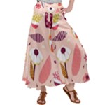 Scandinavian Flat Floral Background Coral Pink White Black Gold Pattern Women s Satin Palazzo Pants