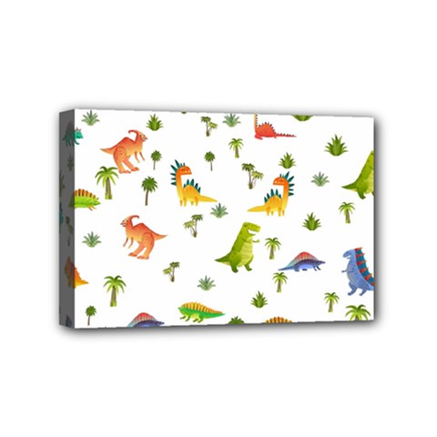 Baby Dino Seamless Pattern Mini Canvas 6  x 4  (Stretched) from ArtsNow.com