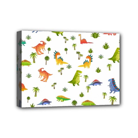 Baby Dino Seamless Pattern Mini Canvas 7  x 5  (Stretched) from ArtsNow.com