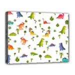 Baby Dino Seamless Pattern Canvas 14  x 11  (Stretched)