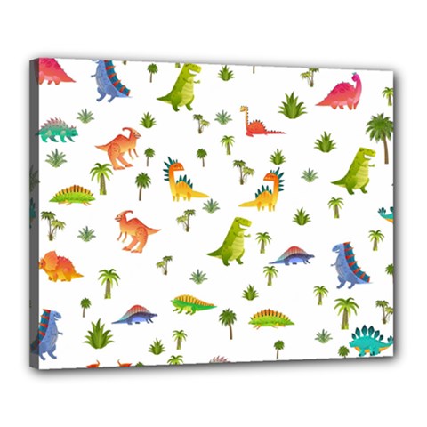 Baby Dino Seamless Pattern Canvas 20  x 16  (Stretched) from ArtsNow.com
