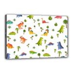 Baby Dino Seamless Pattern Canvas 18  x 12  (Stretched)