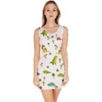Baby Dino Seamless Pattern Bodycon Dress