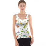 Baby Dino Seamless Pattern Women s Basic Tank Top