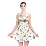Baby Dino Seamless Pattern Reversible Skater Dress
