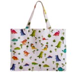 Baby Dino Seamless Pattern Zipper Mini Tote Bag