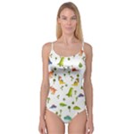 Baby Dino Seamless Pattern Camisole Leotard 