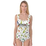 Baby Dino Seamless Pattern Princess Tank Leotard 