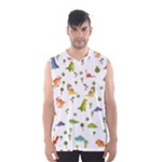 Baby Dino Seamless Pattern Men s Basketball Tank Top