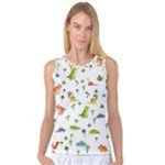 Baby Dino Seamless Pattern Women s Basketball Tank Top