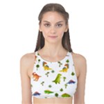 Baby Dino Seamless Pattern Tank Bikini Top