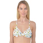 Baby Dino Seamless Pattern Reversible Tri Bikini Top