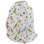 Baby Dino Seamless Pattern Rounded Multi Pocket Backpack