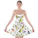 Baby Dino Seamless Pattern Strapless Bra Top Dress
