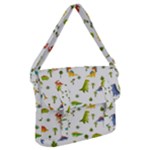 Baby Dino Seamless Pattern Buckle Messenger Bag