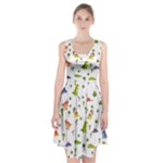 Baby Dino Seamless Pattern Racerback Midi Dress